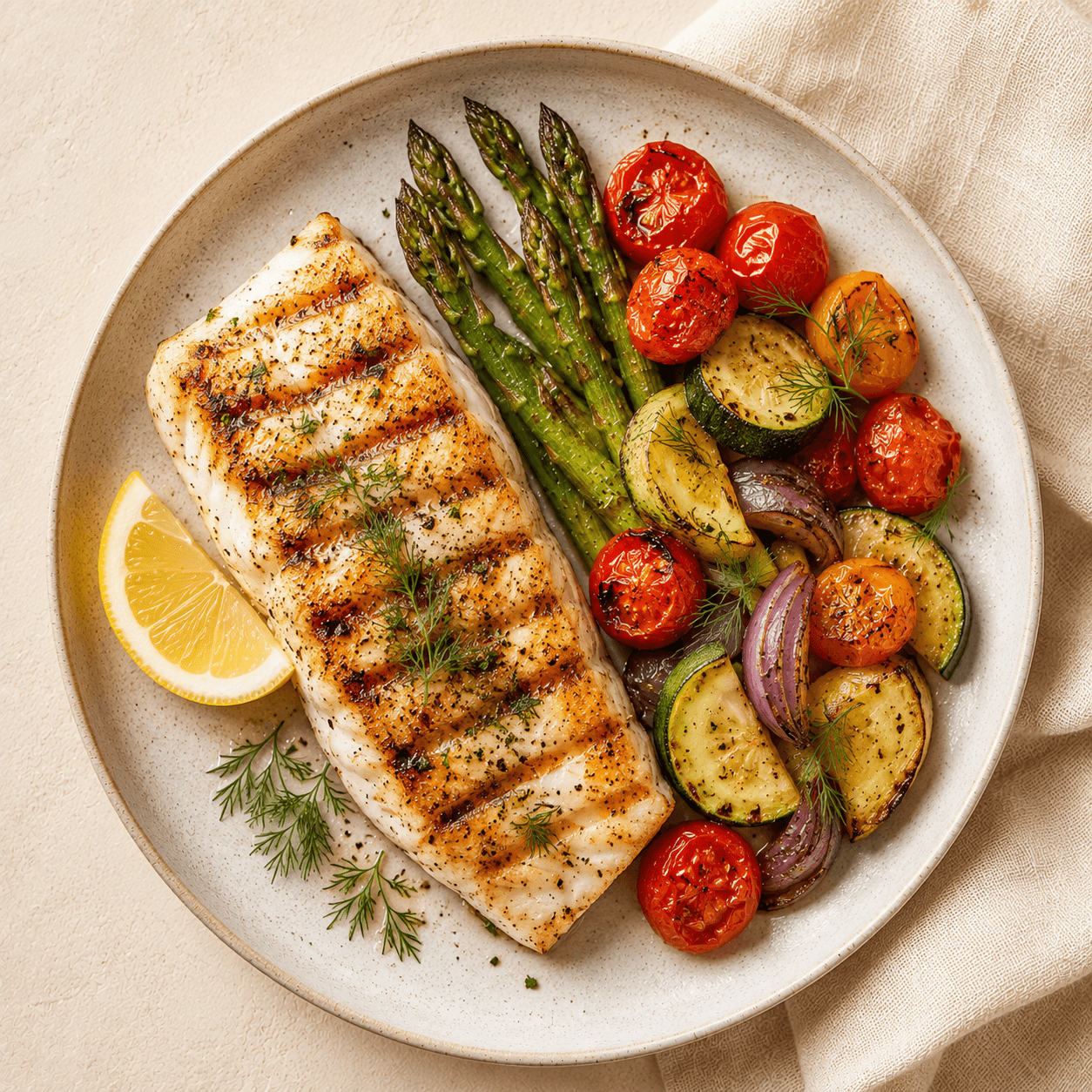 Grilled Fish & Veggies
